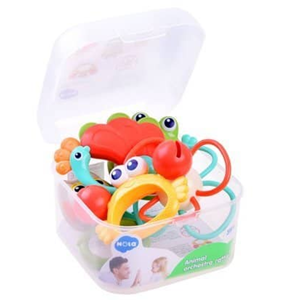 اسباب بازی نوزادی جغجغه دندانگیر 5 عددی هولی تویز Hola Toys مدل E318B _اسباب بازی نوزادی